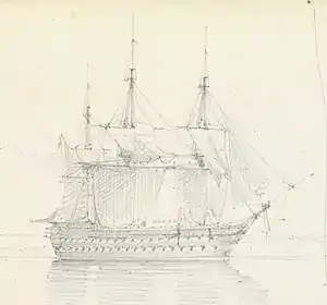 HMS Sans Pareil in Besika Bay, 3 October 1853