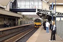 The railway platforms in 2004.