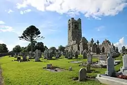 The ruins of the friary church on the hill of Slane.