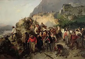 The Wounded Garibaldi after the Battle of Aspromonte.