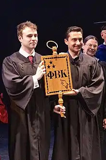 Jake Chasan and Stephen Kennefick hold the Key of [[Phi Beta Kappa]]