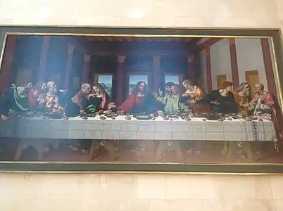 Copy of Last Supper made by Marco Oggiono, pupil of DaVinci (1506-1509). It hung in the chapel in the time of Montmorency