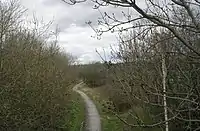 Footpath on the former railway line in Great Preston