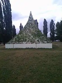 pyramid with plants