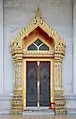 The temple door with elaborate design