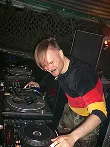 The Panacea deejaying in 2006.