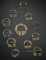 Brooches from St Ninian's Isle Treasure, Pictish horde, mid-8th century