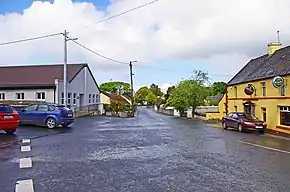 Looking north on the R493 road at Puckaun