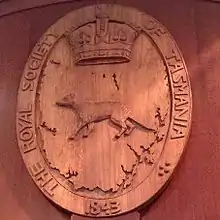 Coat of arms in wood