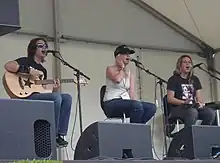 Performing at the Australian Open,
(L to R): Kat, Ally and Lucy Spazzy, January 2006