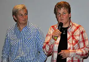 Jools and Lynda Topp at a screening of Untouchable Girls in September 2009