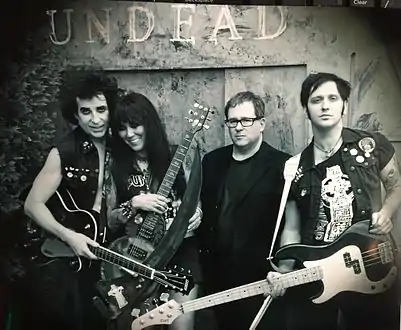 The Undead in 2018. From left to right: Joe Stoker, Bobby Steele, Diana Steele, and Tristan D'Graves.