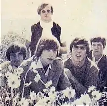From left to right: Bob Markley, Michael Lloyd (bottom), Danny Harris, Shaun Harris, and John Ware.