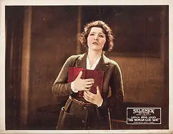 Lobby card for The Woman God Sent (1920)