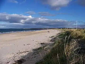 Nairn West Beach near the mouth of the river.