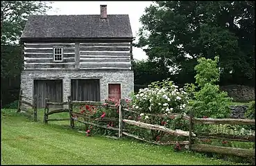 The ca. 1785 log cabin