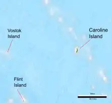 map of Southern Line Islands