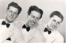 The Singing Scott Brothers in 1950. Drew, Harry and Tom.