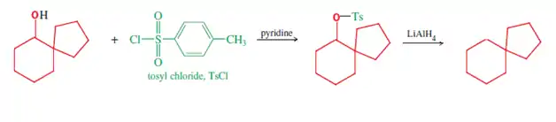 The synthesis of spiranes from the reduction of the spiro-alcohol compound