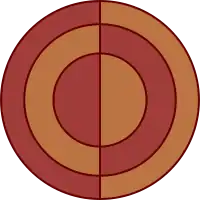 Thebaei shield pattern, redrawn from a medieval manuscript of Notitia Dignitatum