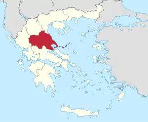 Thessaly within Greece