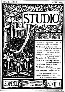First issue of The Studio, with cover by Beardsley (1893)