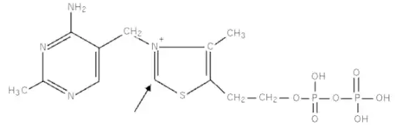 A full view of TPP.  The arrow indicates the acidic proton.