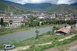 View of the main part of the city from Yangchenphug