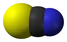 The thiocyanate anion (space-filling model)