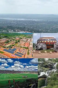 Down from top:Nandoni Dam, Thohoyandou, Thohoyandou CBD, Thohoyandou Fountain, Thohoyandou Stadium, Waterfalls