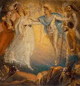 Thomas Stothard – Oberon and Titania from A Midsummer Night's Dream, Act IV, Scene I