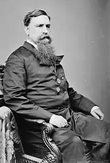 Maryland Governor Thomas Swann with a long goatee. Such beards were common around the time of the American Civil War.
