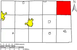 Location of Thompson Township in Seneca County