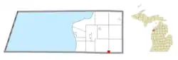 Location within Benzie County