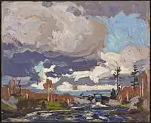 Tea Lake Dam, Summer 1917. McMichael Canadian Art Collection, Kleinburg