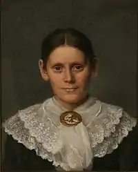 Elisabeth Wandel, Portrait of Thora Juliane Madsen, née Nielsen, 1890