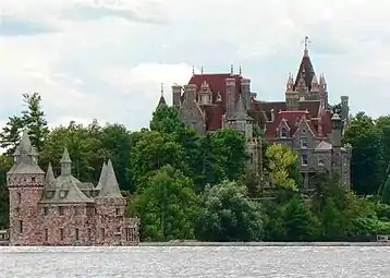 Boldt Castle, Heart Island, Alexandria Bay, New York (1900–04).