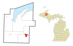 Location within Baraga County