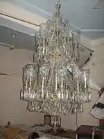 Oddly-sited Victorian chandelier