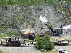 Steam-powered quarrying