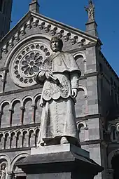 Statue of archbishop Patrick Leahy in front of Thurles Cathedral, erected in 1911