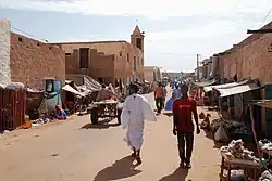 A market street in the old town.