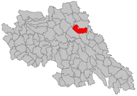 Location in Iași County