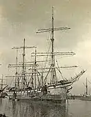 A dismasted Marion Josiah in Valaparaiso