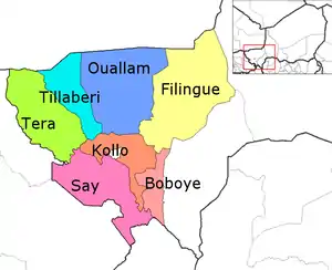 Tillabéri Department location in the region