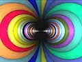 Newton fractal for p(z) = sin z, coloured by root reached, shaded by number of iterations required