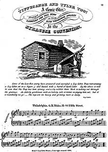 Sheet music for the song, "Tippecanoe and Tyler Too"