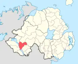 Location of Tirkennedy, County Fermanagh, Northern Ireland.