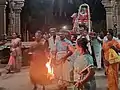 Processional deity going around the prakara