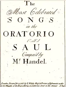 Walsh's Handel for amateurs, 1740